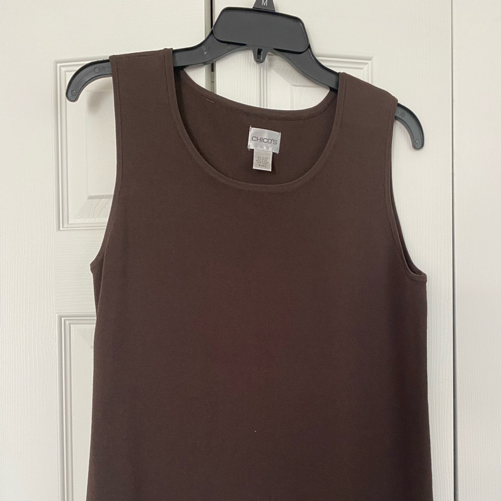 Sleeveless Brown Top